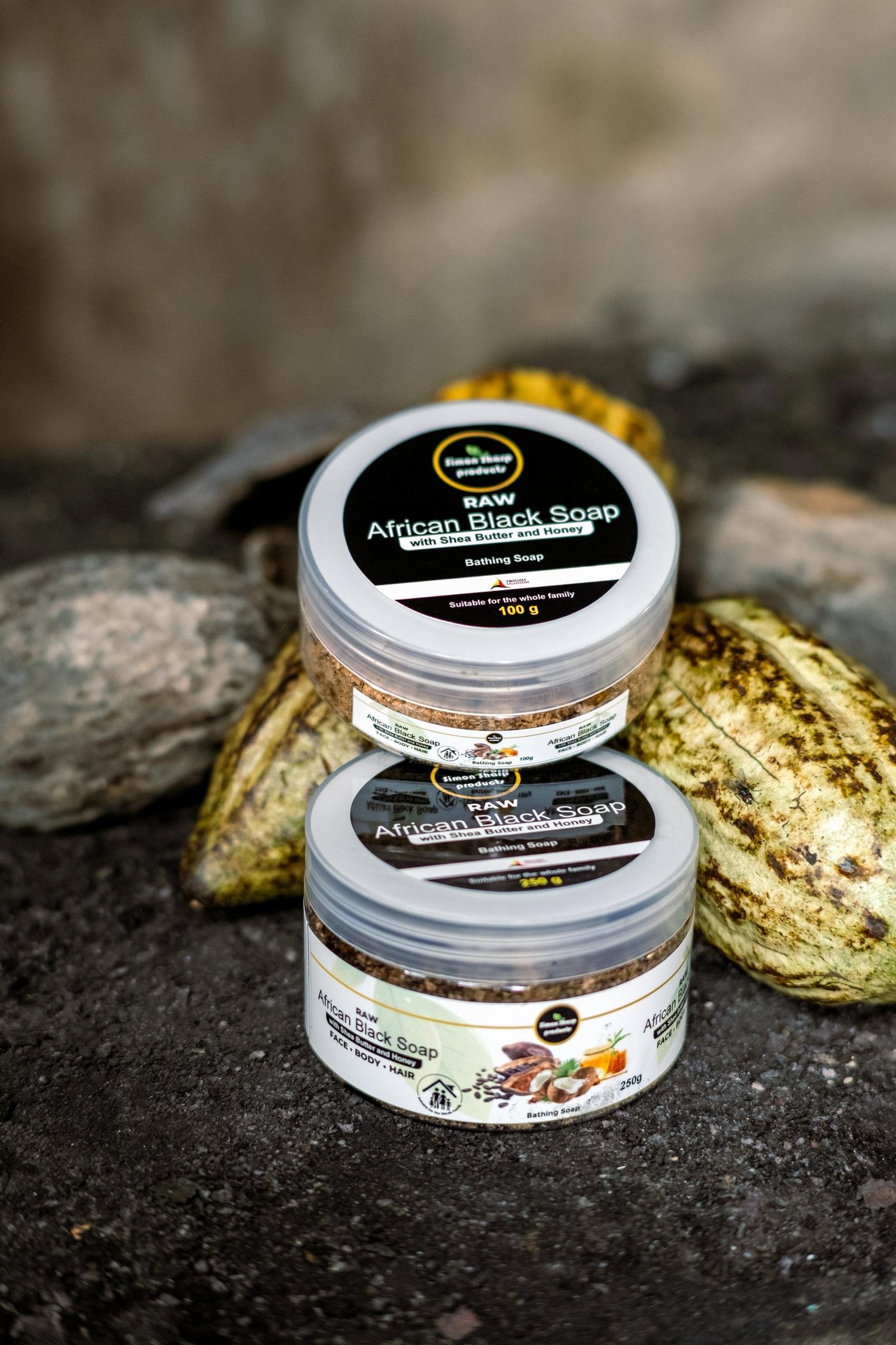 🌿Raw African Black Soap – 100g🌿